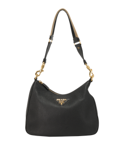 Sport Logo Hobo, Leather, Black, 272,RCT, 3*